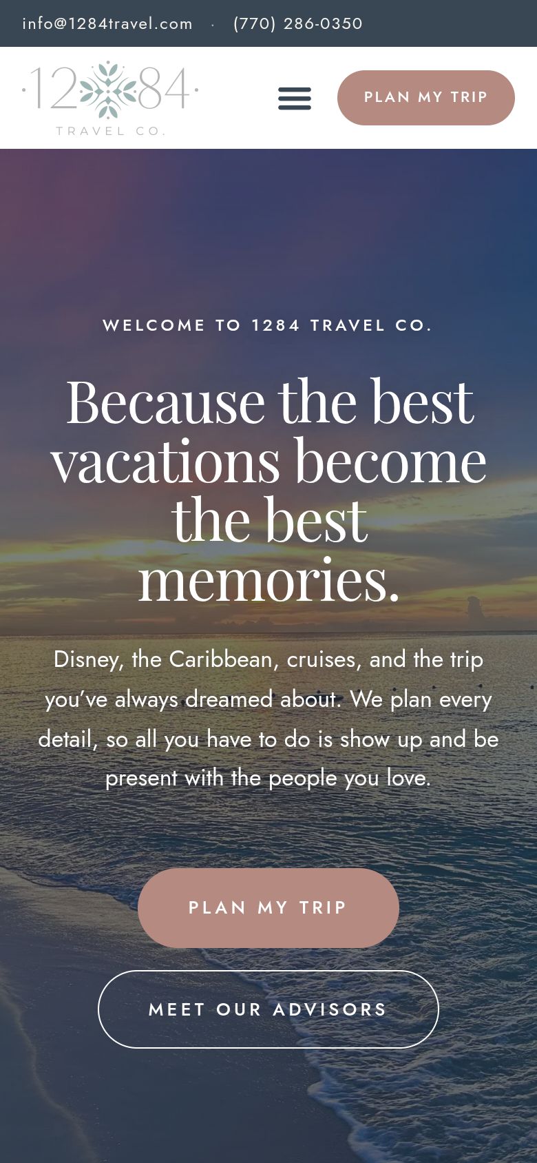 1284 Travel Co. on a phone